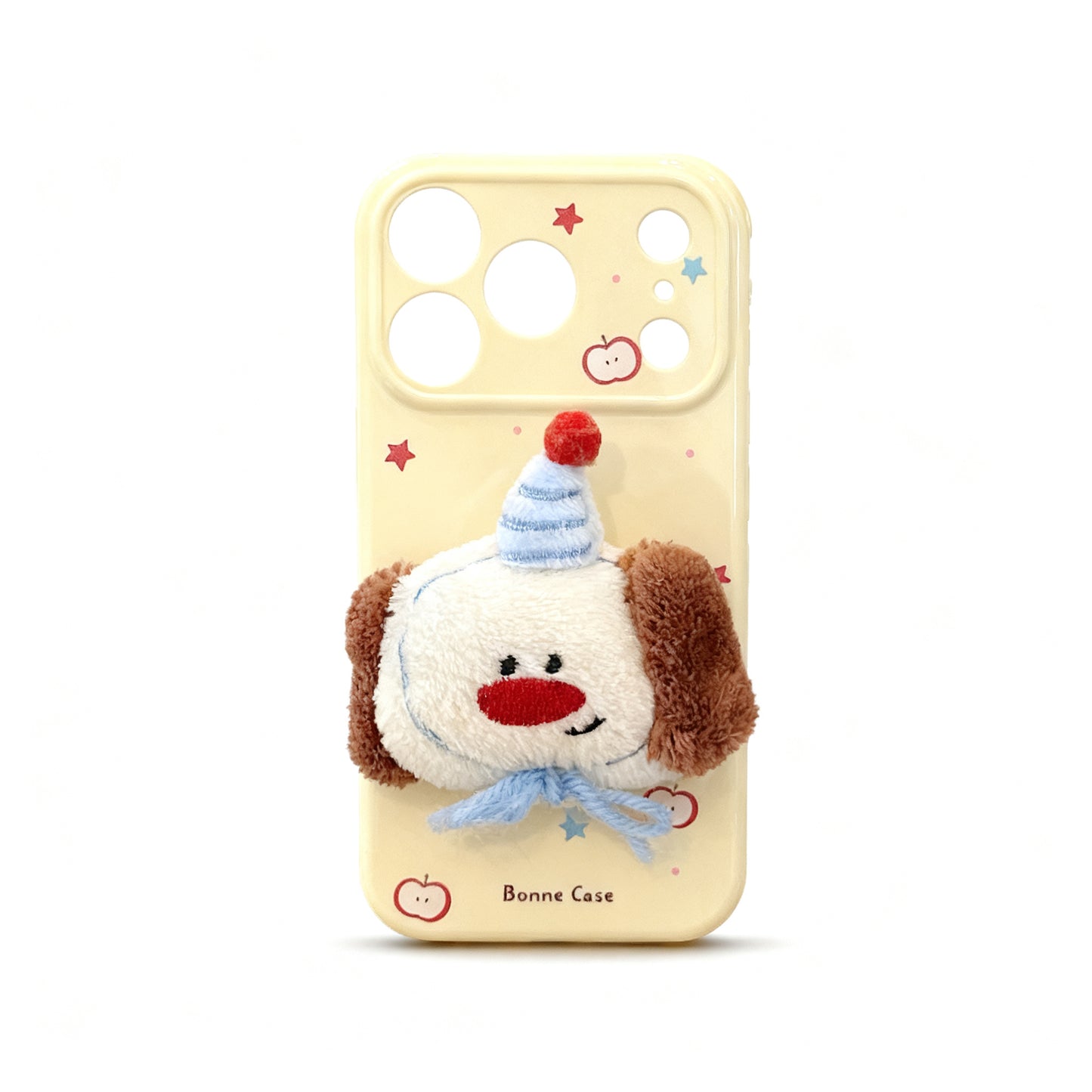 Cute Plush Dog Design Phone Case for iPhone