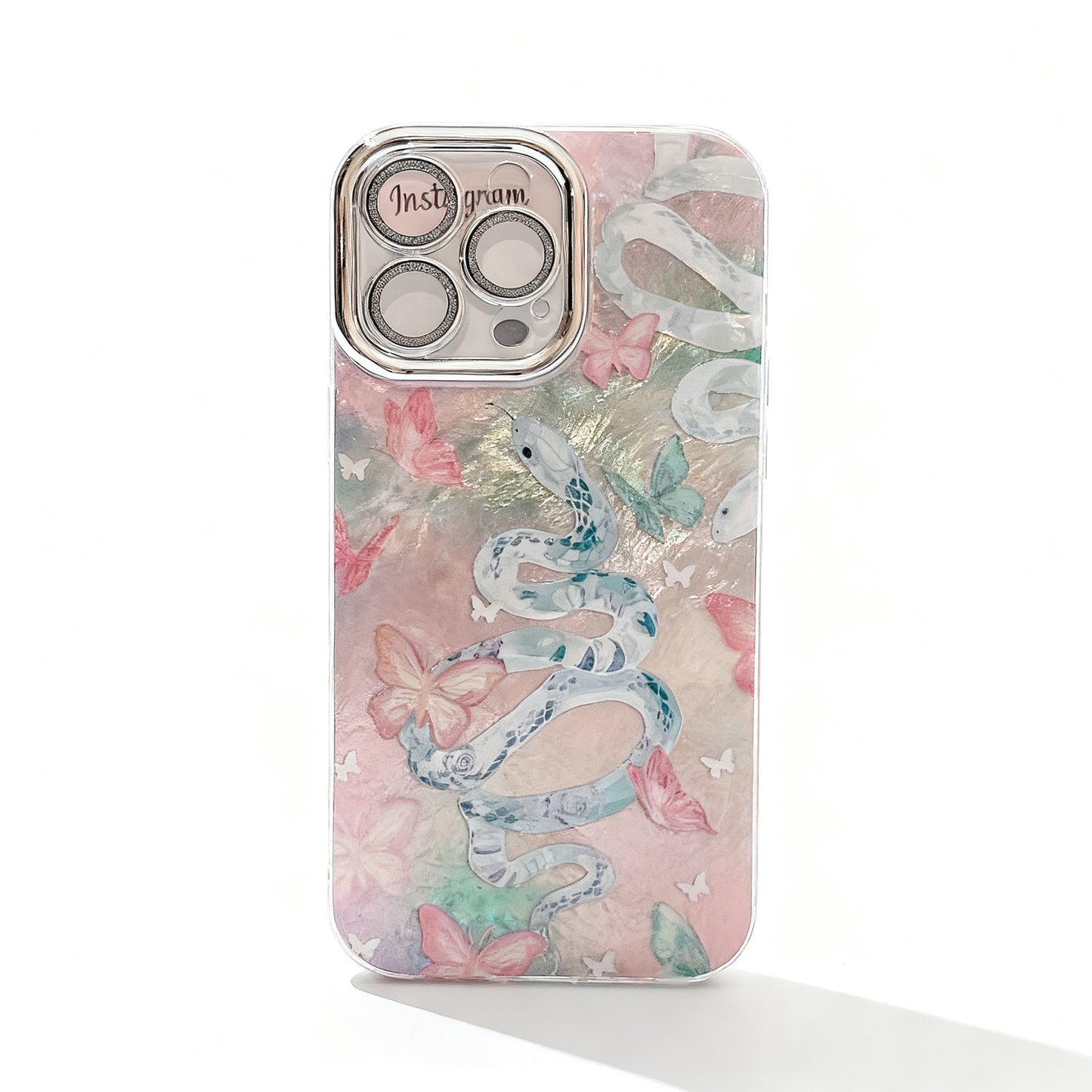 Pink Butterfly Artistic Phone Case for iPhone