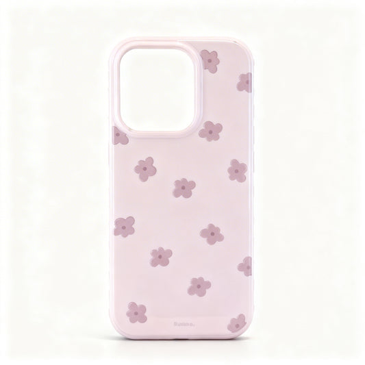 Soft Pink Floral Shockproof Phone Case for iPhone