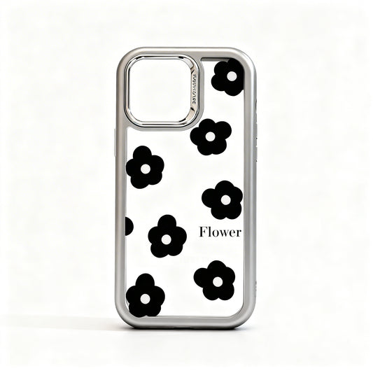 Black Floral Soft Phone Case for iPhone