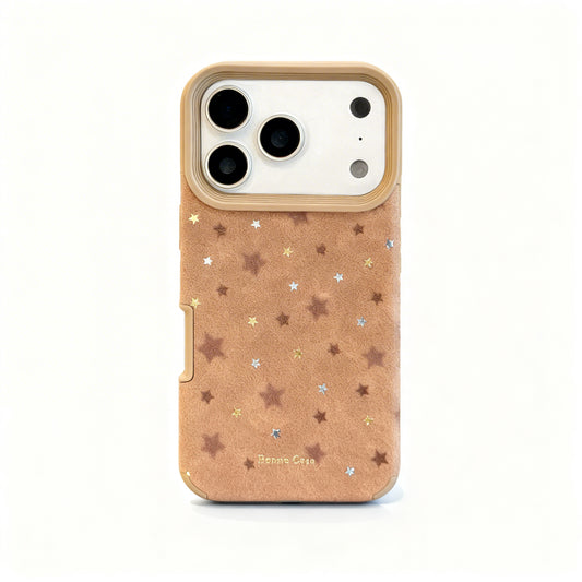 Vintage Brown Star Soft Phone Case for iPhone
