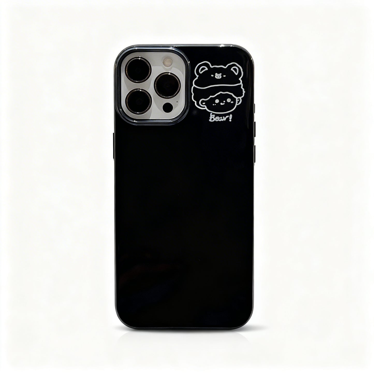 Cute Pink Heart Soft Phone Case for iPhone