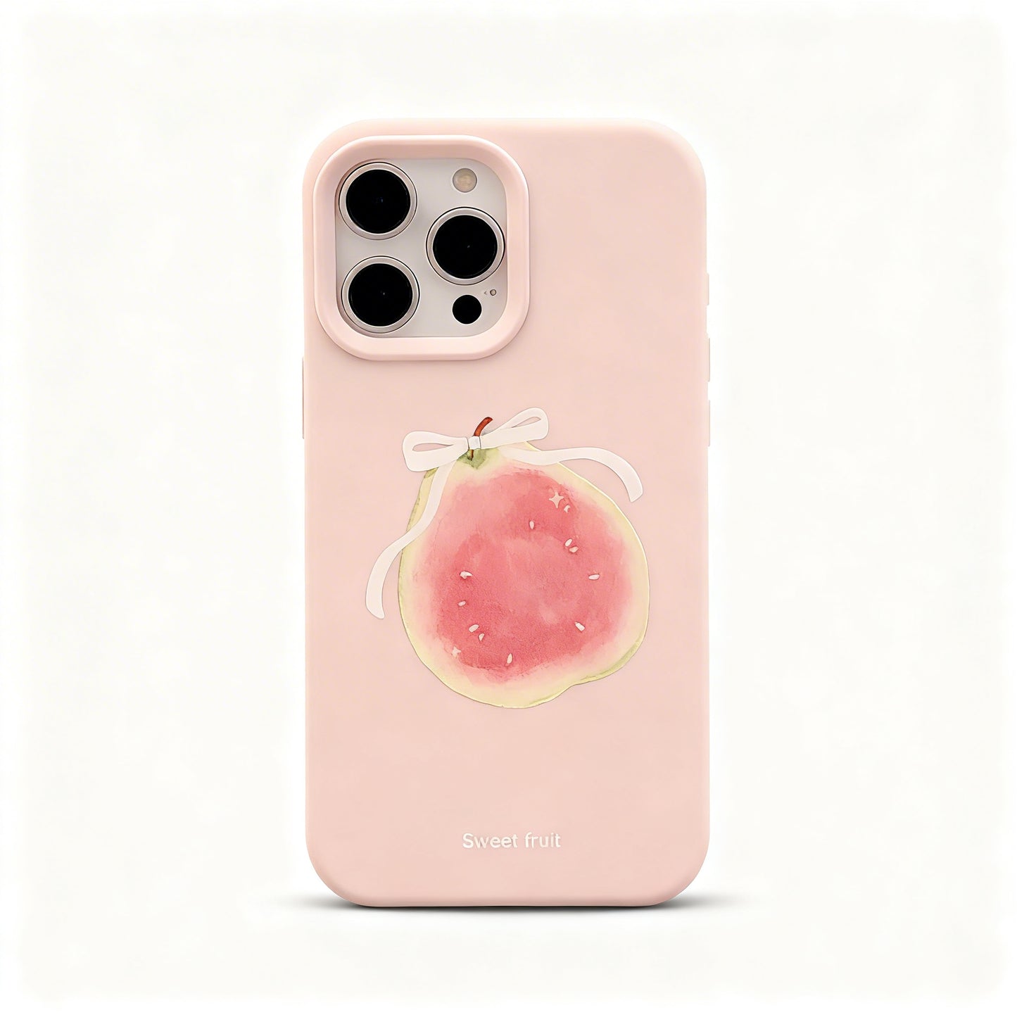 Pink Guava Fruit Soft Phone Case for iPhone