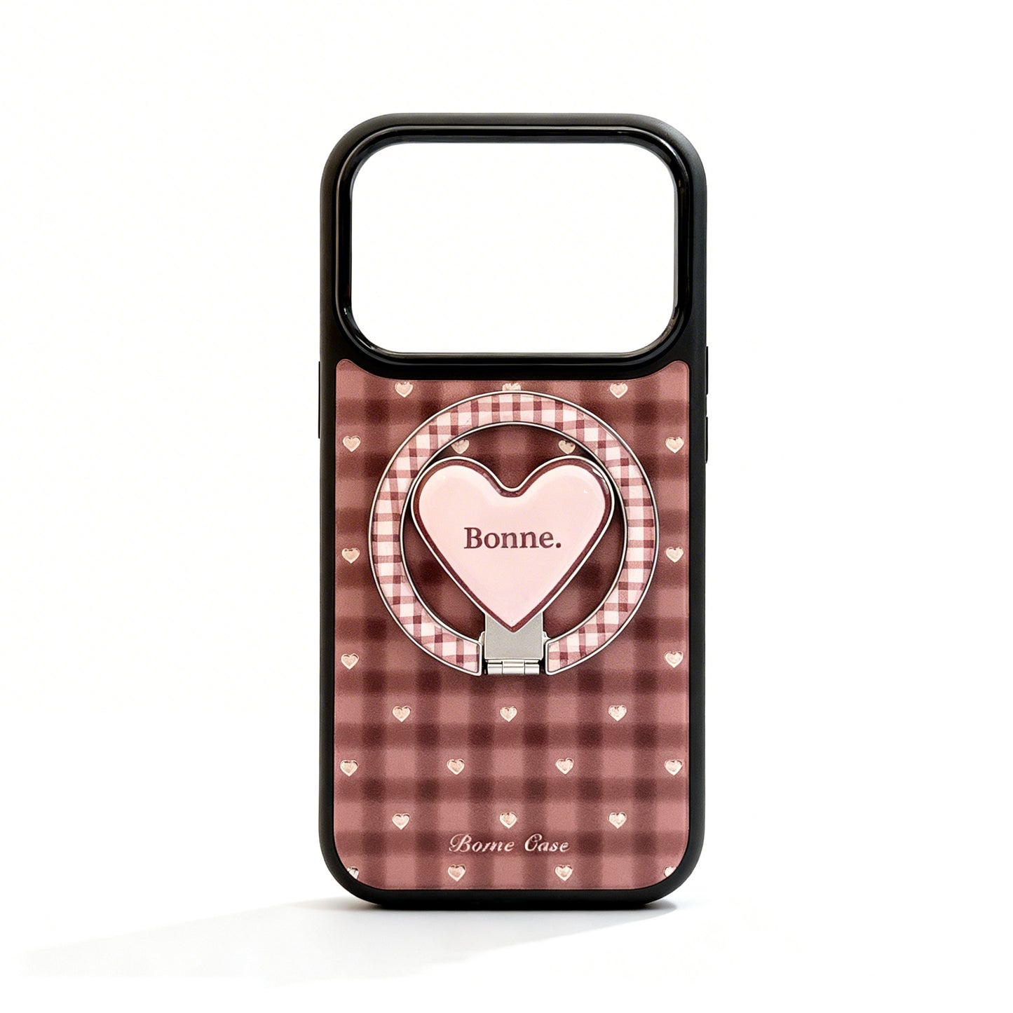 Vintage Gold Plaid Magnetic Stand Phone Case for iPhone