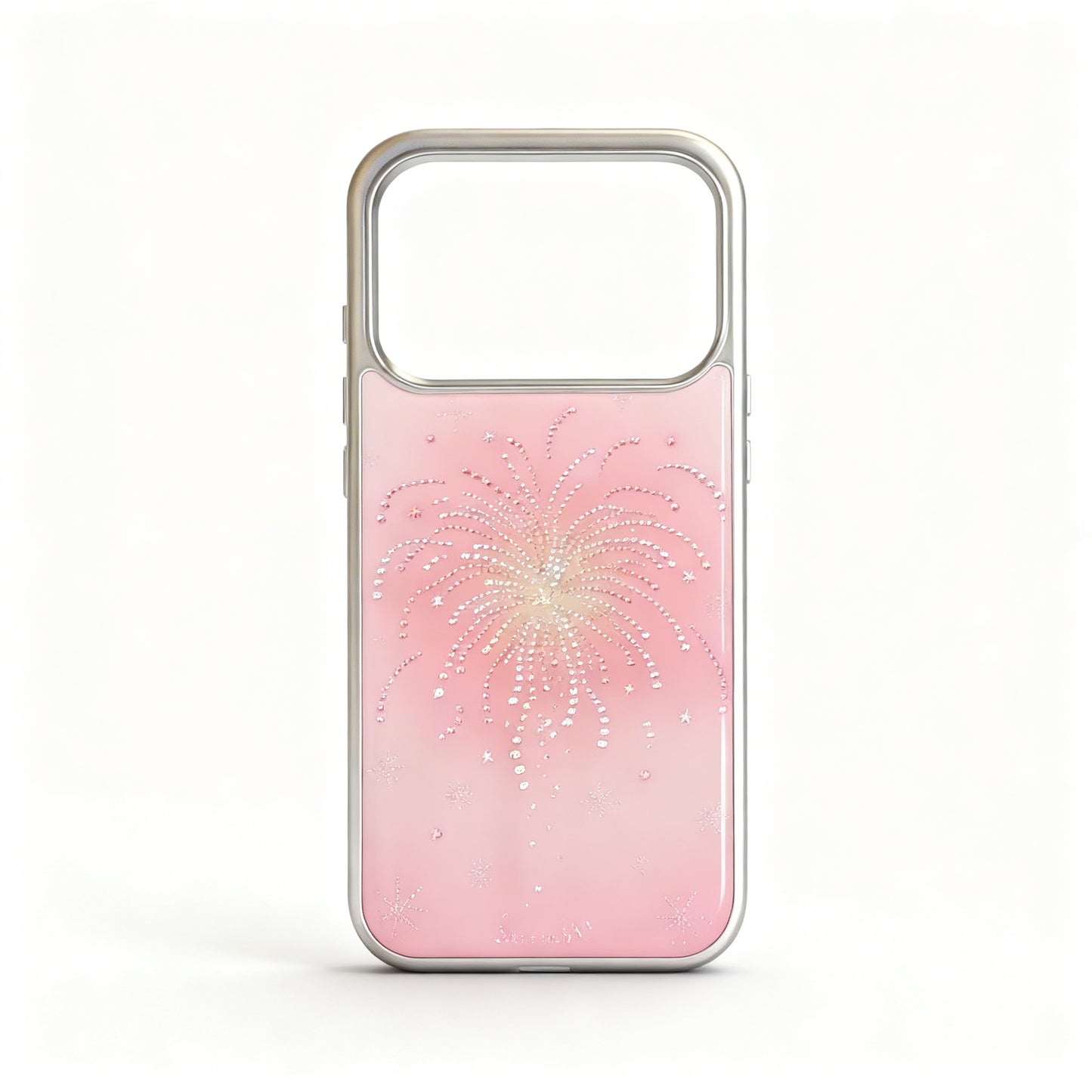 Pink Fireworks Pattern Soft Phone Case for iPhone