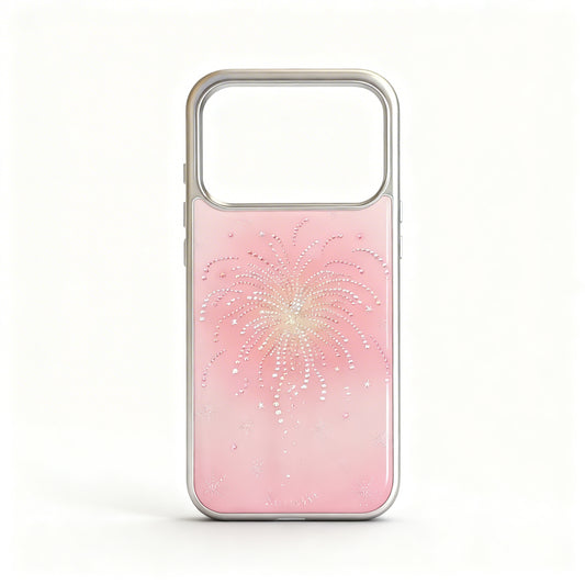 Pink Fireworks Pattern Soft Phone Case for iPhone