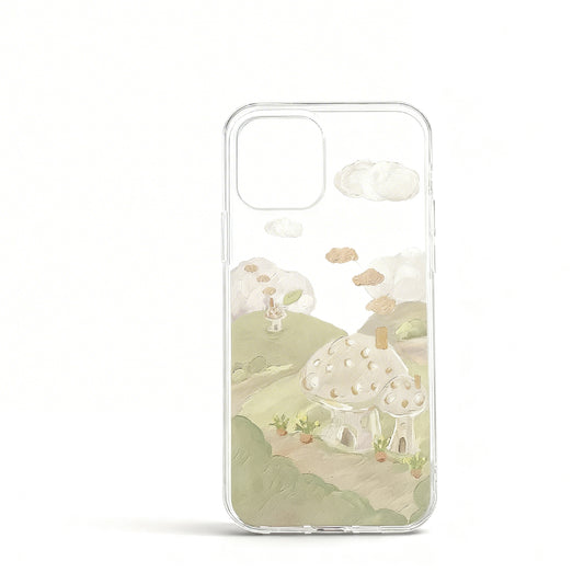 Gentle Green Hills Oil Painting Phone Case for iPhone