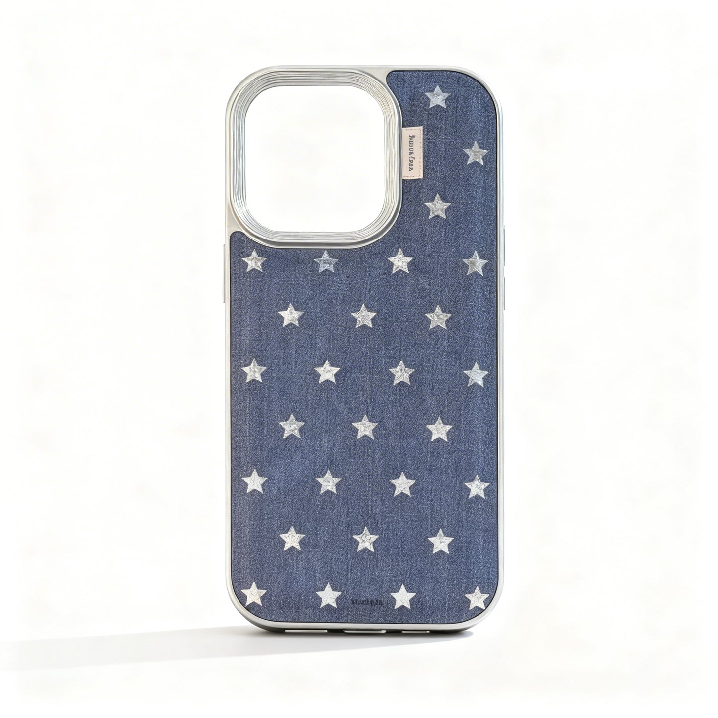 Vintage Denim Star Pattern Shockproof Phone Case for iPhone