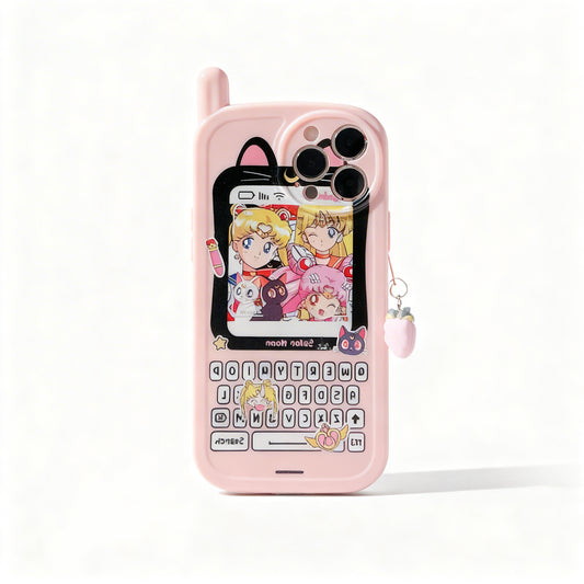 Pink Cute Girl Soft Phone Case for iPhone