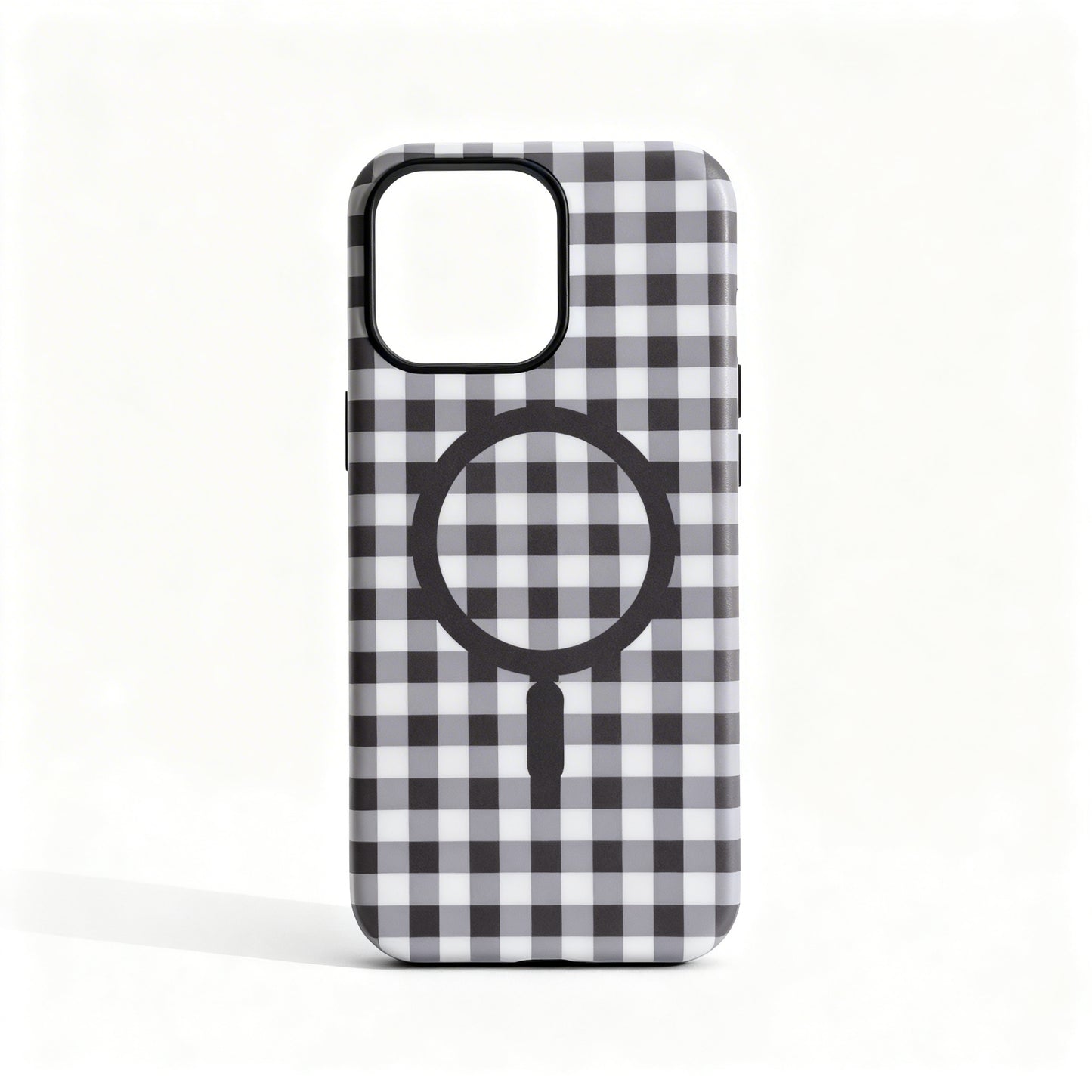 Minimalist Plaid Magnetic Phone Case for iPhone