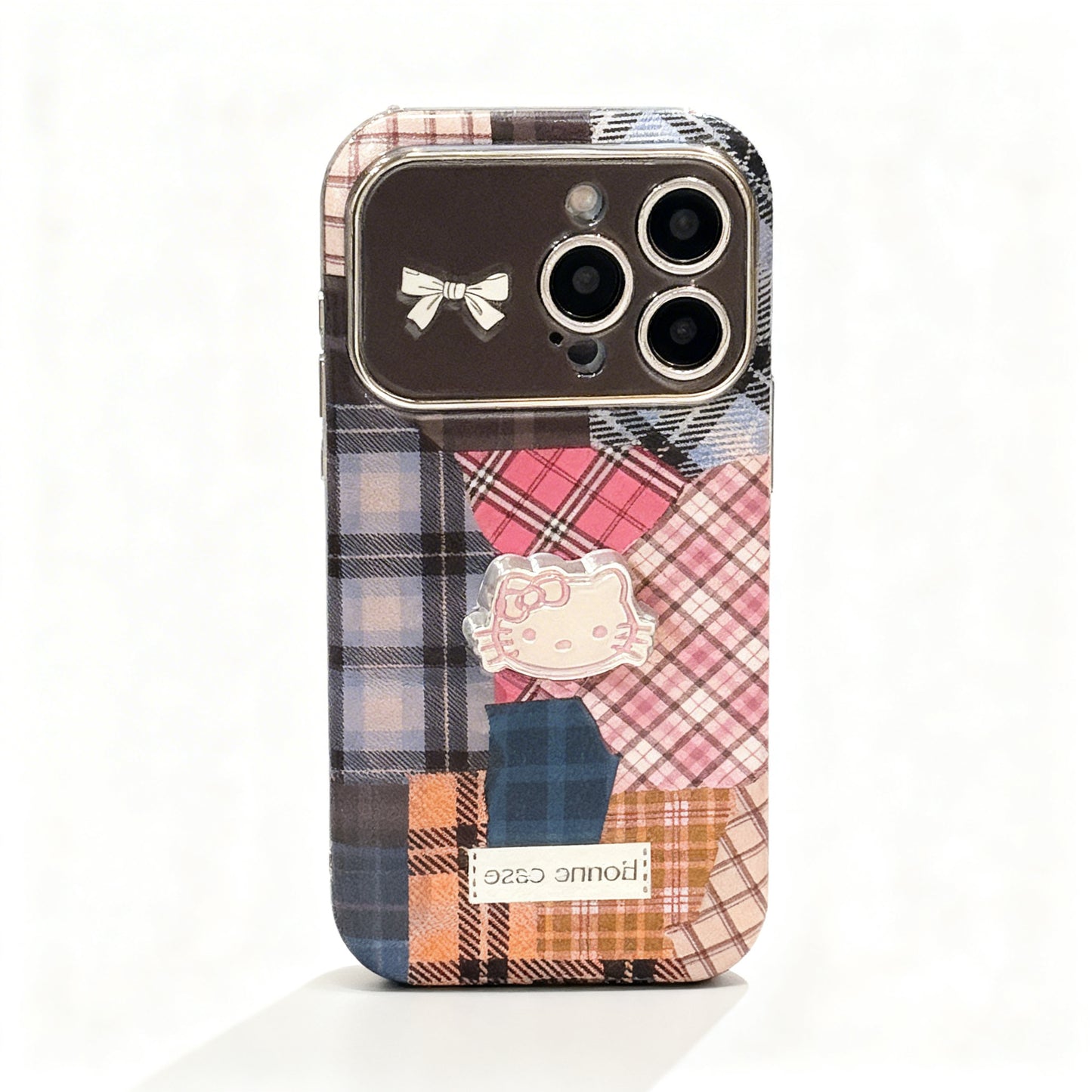 Vintage Plaid Cat Design Soft Phone Case for iPhone