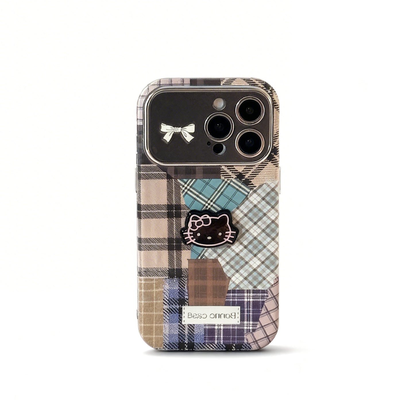 Vintage Plaid Cat Design Soft Phone Case for iPhone
