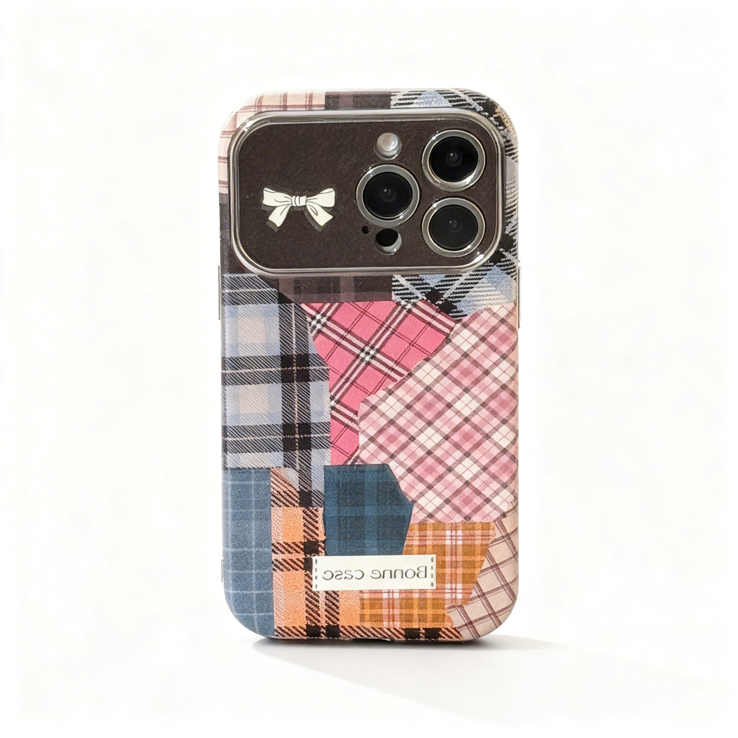 Vintage Plaid Cat Design Soft Phone Case for iPhone