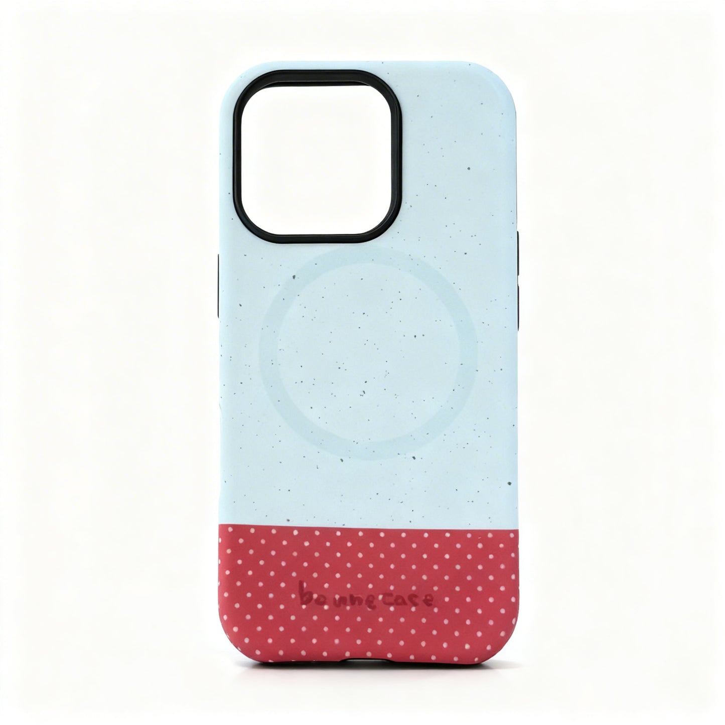 Korean Style Color Block Polka Dot Magnetic Phone Case for iPhone