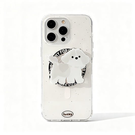 Colorful Splash Print Magnetic Stand Phone Case for iPhone
