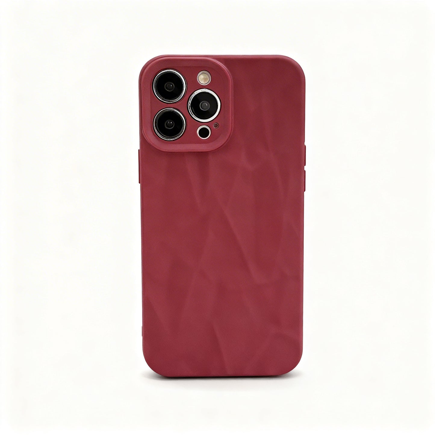 Soft Matte Gray Wrinkle Design Phone Case for iPhone