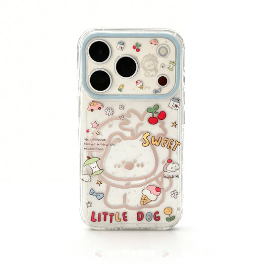 Cute Transparent Dog Doodle Phone Case for iPhone