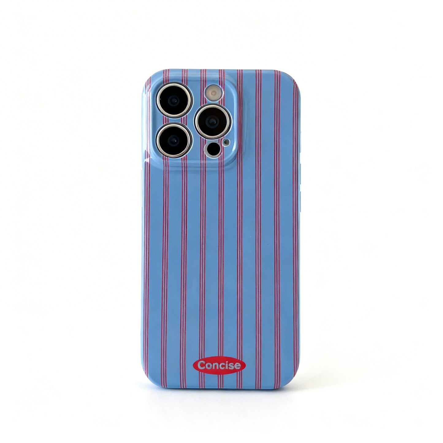 Red and Blue Striped Vintage Stand Phone Case for iPhone