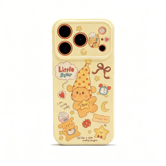 Cute Colorful Star Dog Soft Phone Case for iPhone