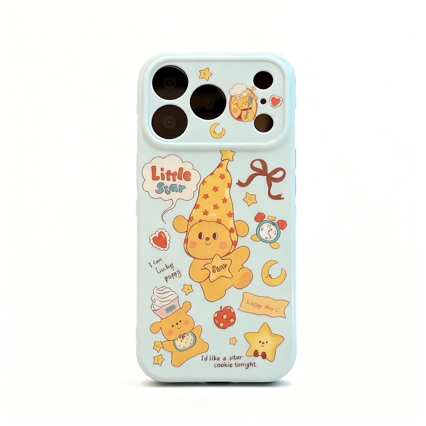 Cute Colorful Star Dog Soft Phone Case for iPhone