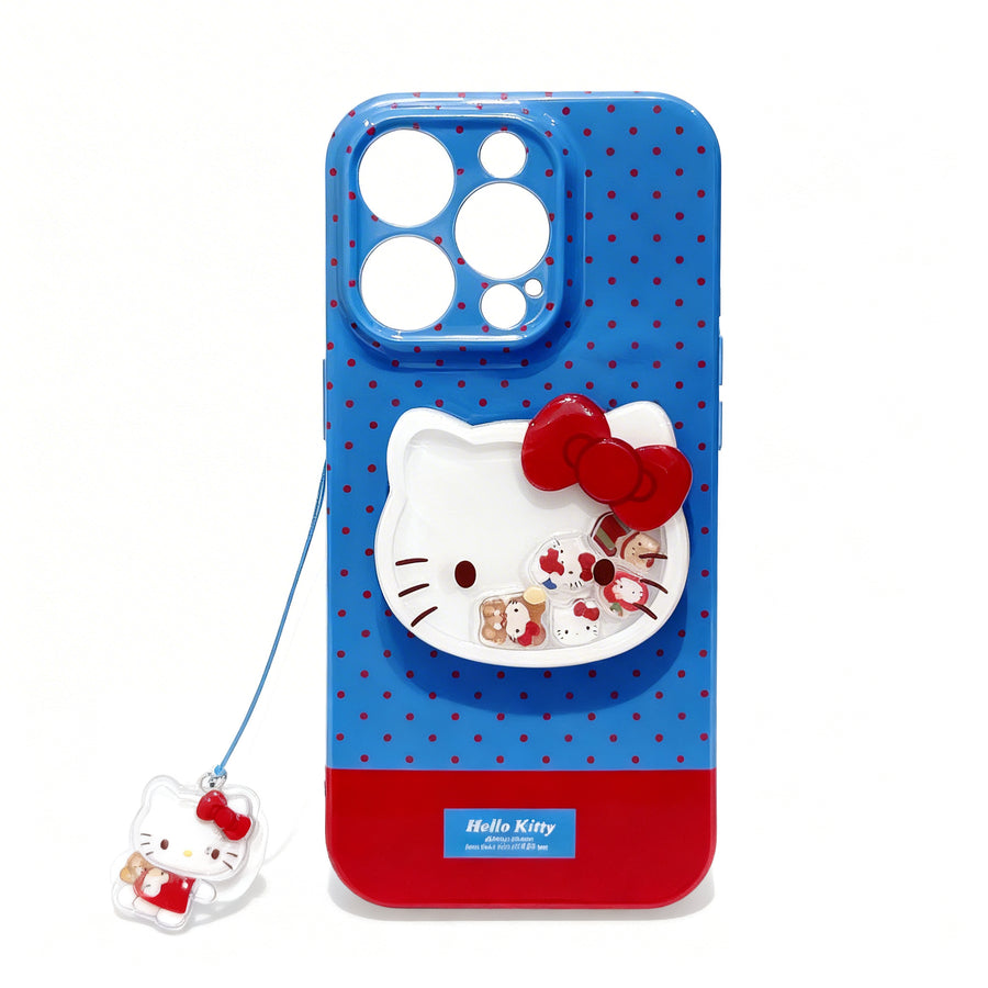 Red and Blue Polka Dot Cute Stand Phone Case for iPhone