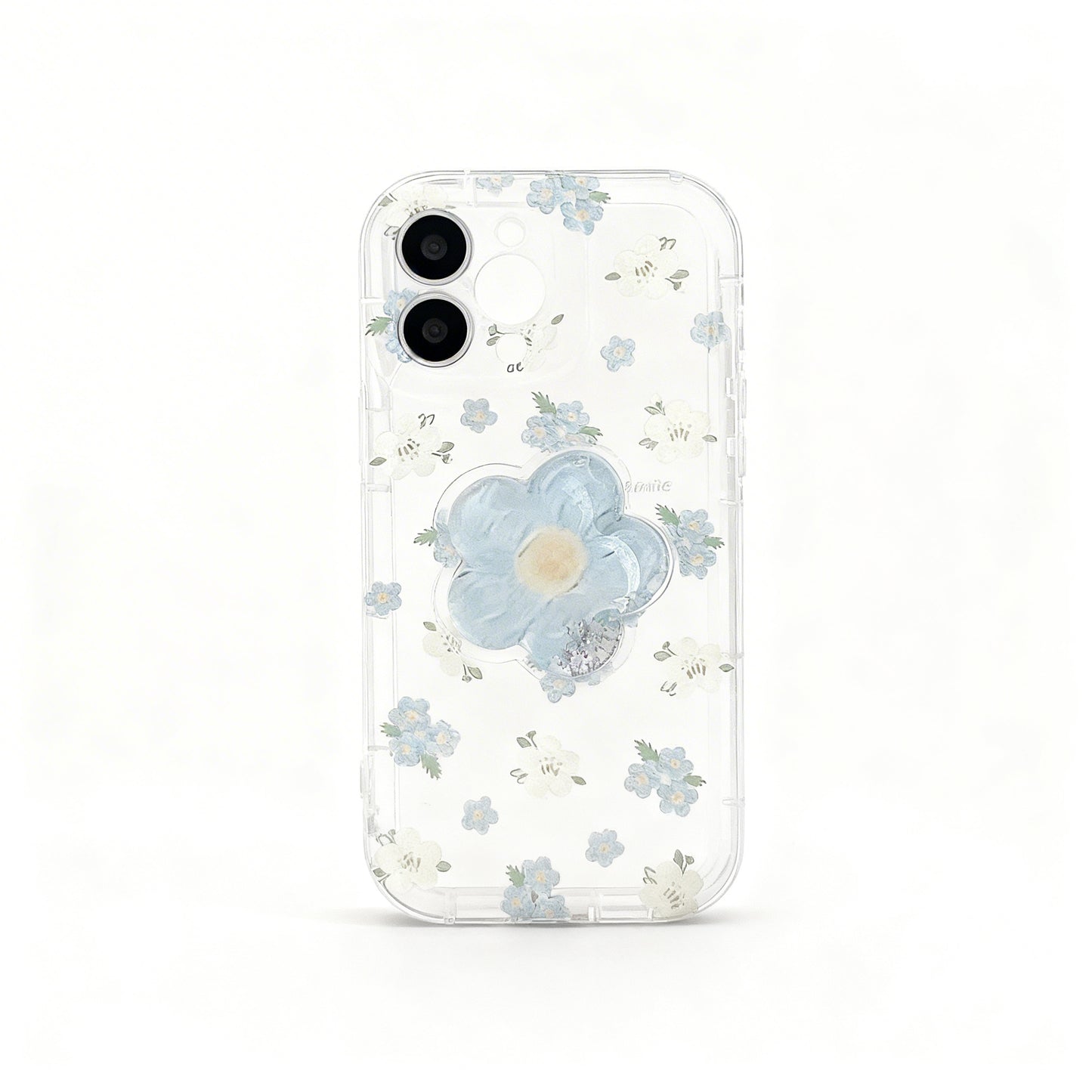 Clear Floral Stand Phone Case for iPhone