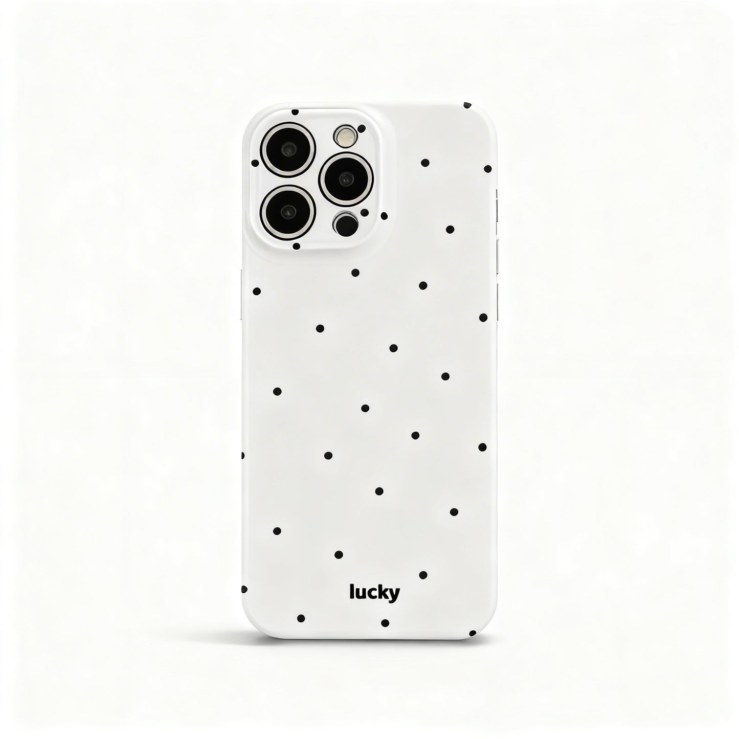 Korean Style Black Cat Polka Dot Stand Phone Case for iPhone