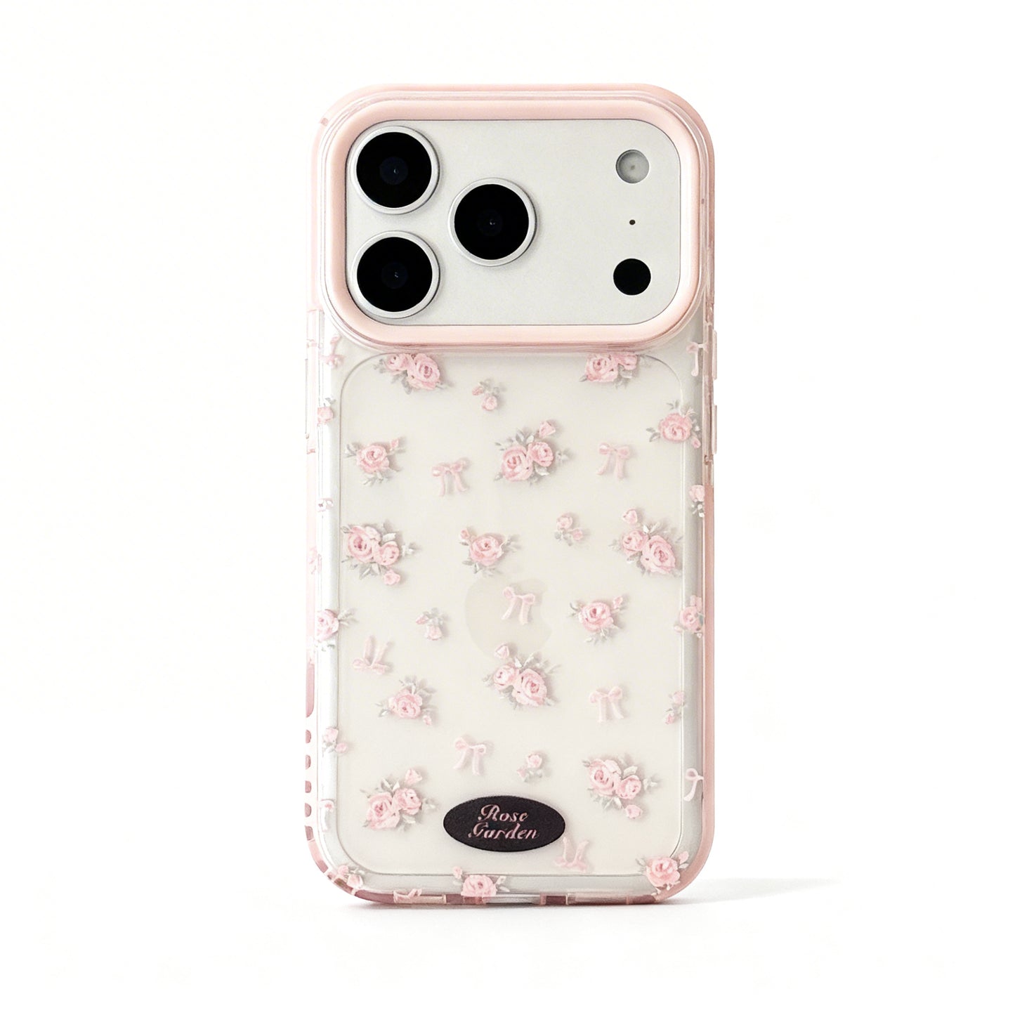 Korean Style Pink Floral Soft Phone Case for iPhone