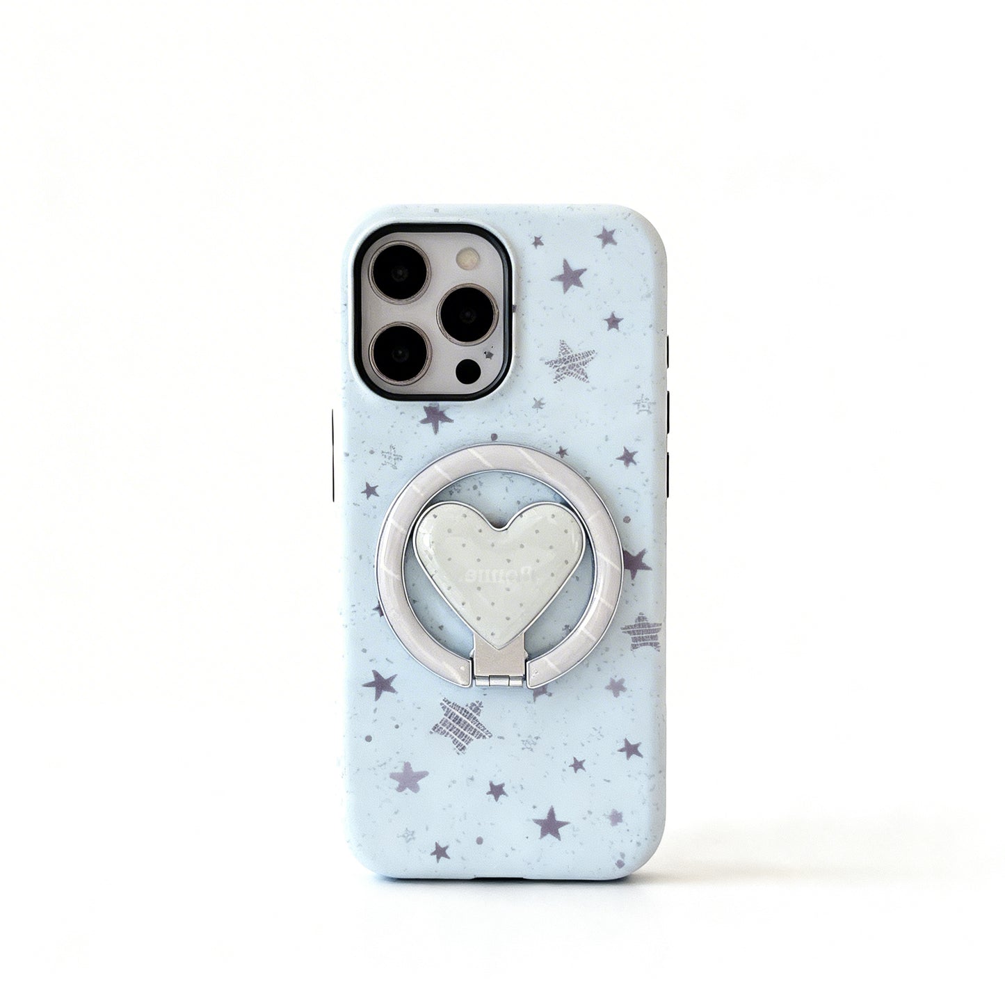 Blue Gray Star Design Magnetic Stand Phone Case for iPhone