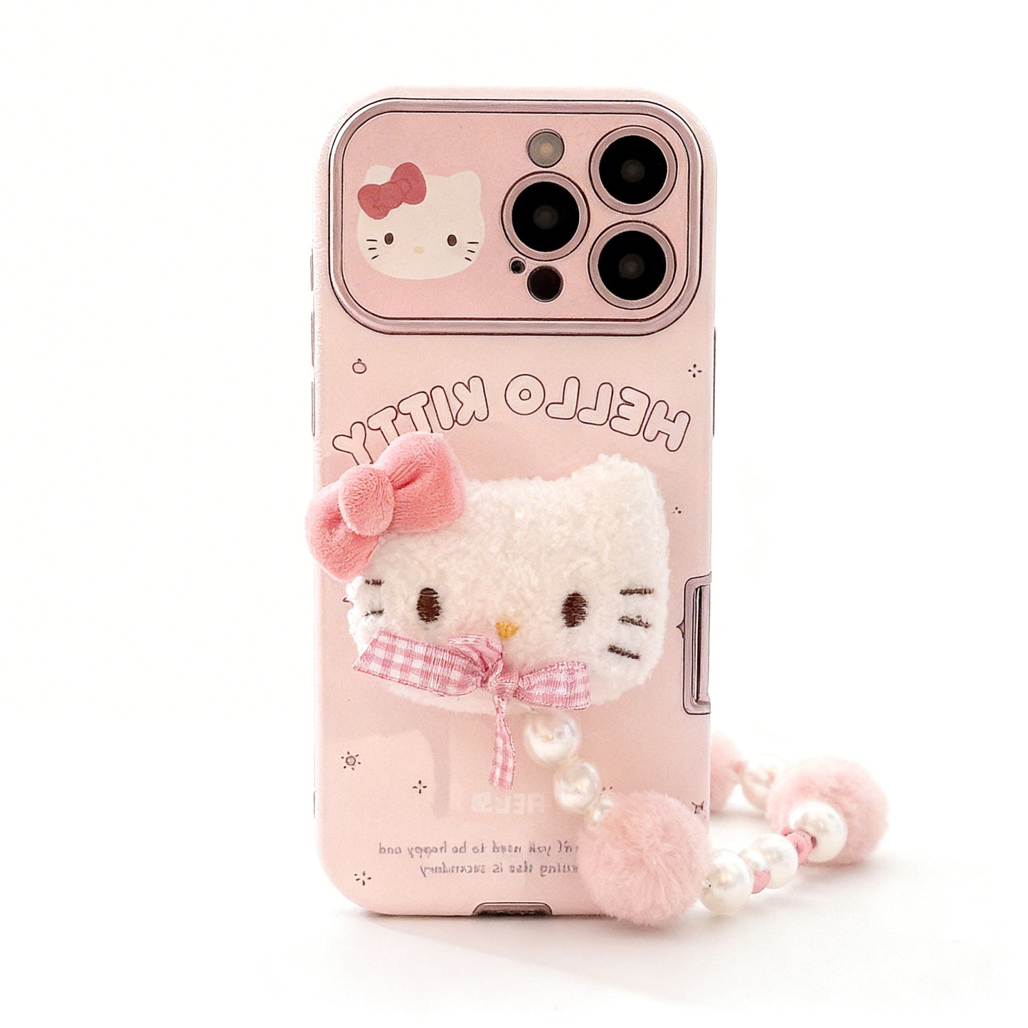 Cute Pink Bow Cat Design Phone Case for iPhone