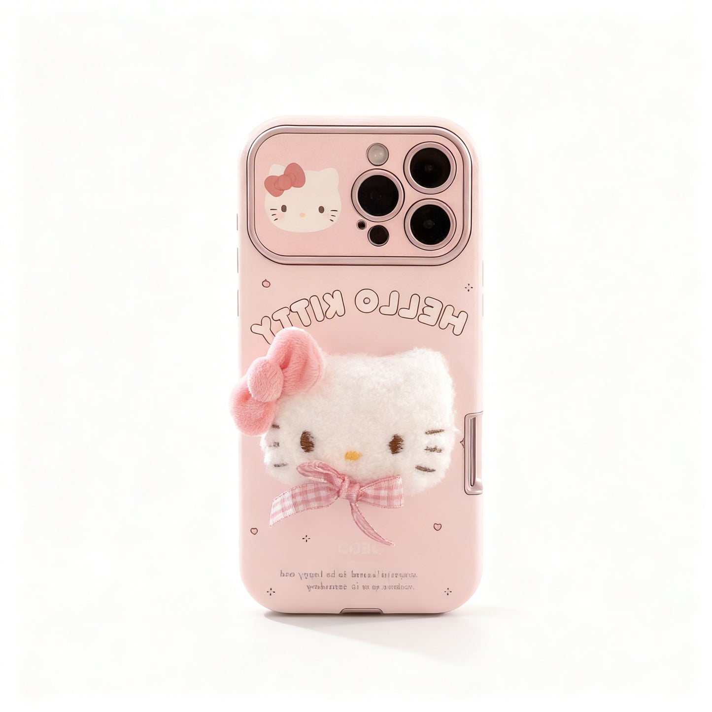 Cute Pink Bow Cat Design Phone Case for iPhone