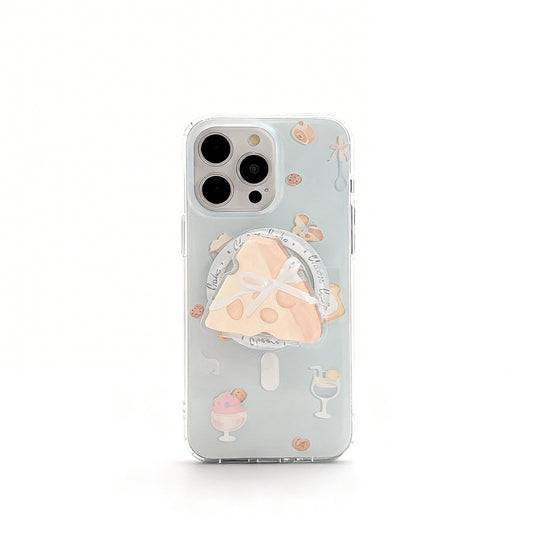 Cool Cheese Design Magnetic Stand Phone Case for iPhone
