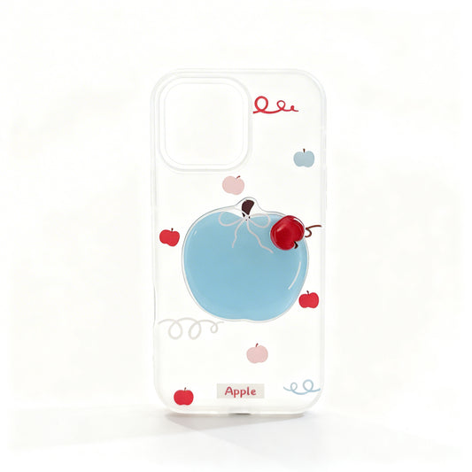 Blue Apple Rotating Stand Phone Case for iPhone