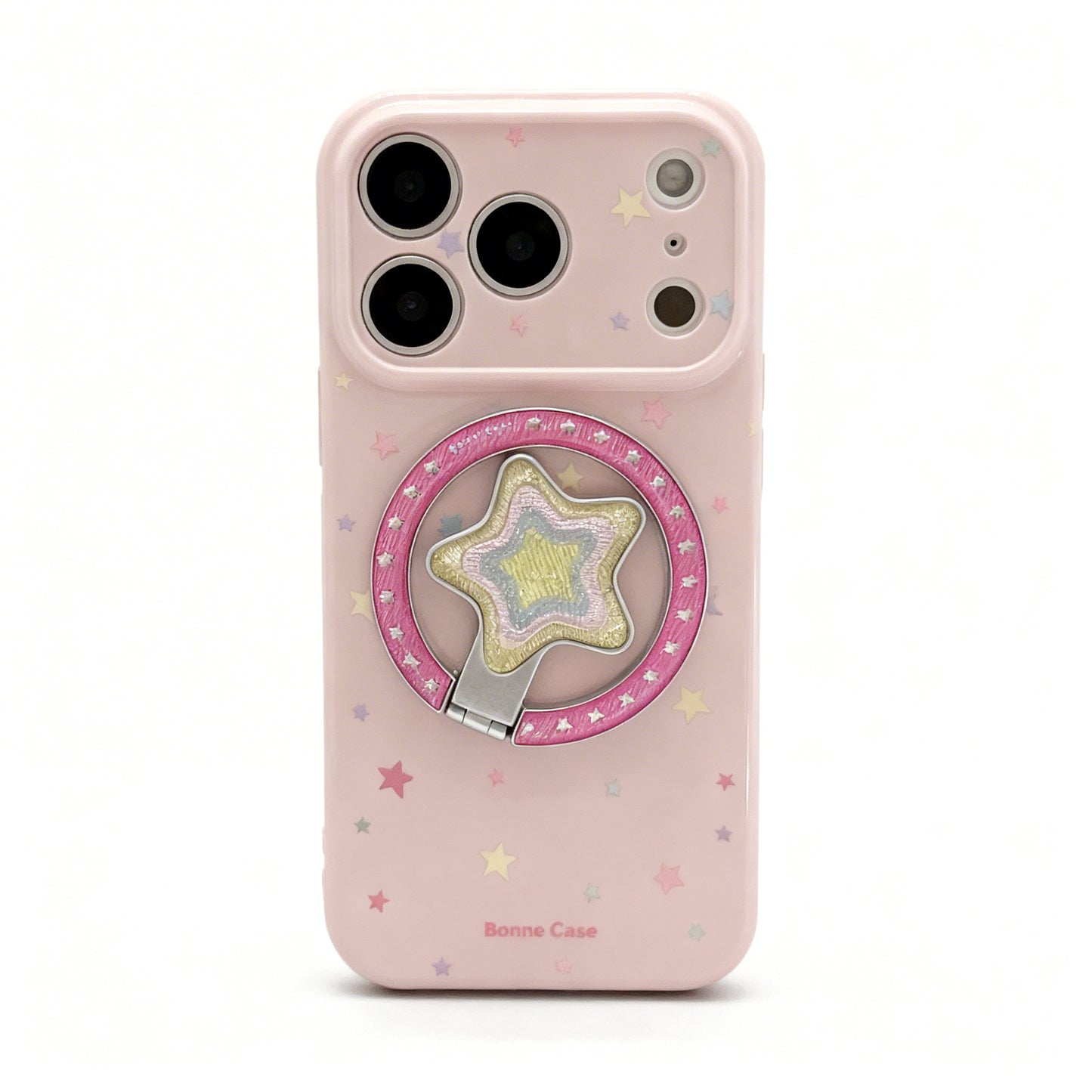 Gold Star Magnetic Stand Phone Case for iPhone