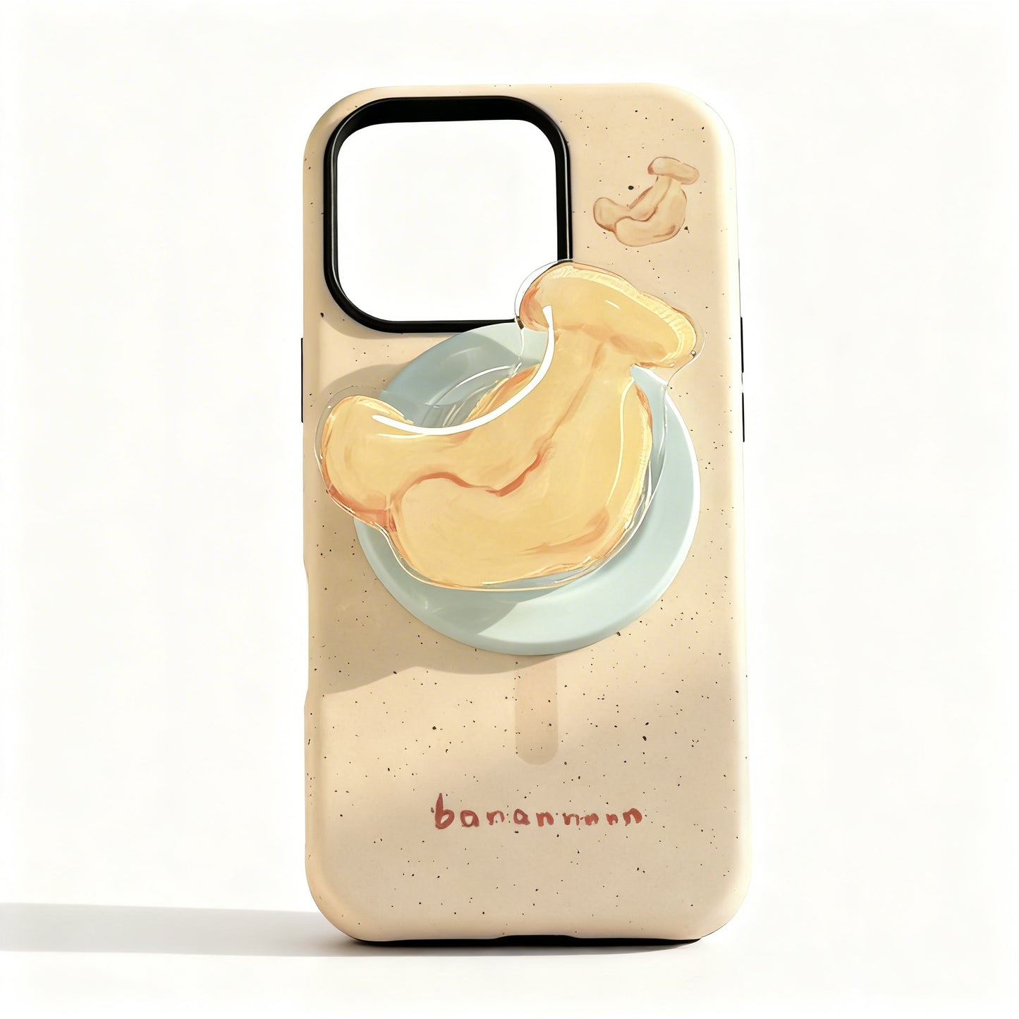 Korean Style Banana Print Magnetic Stand Phone Case for iPhone