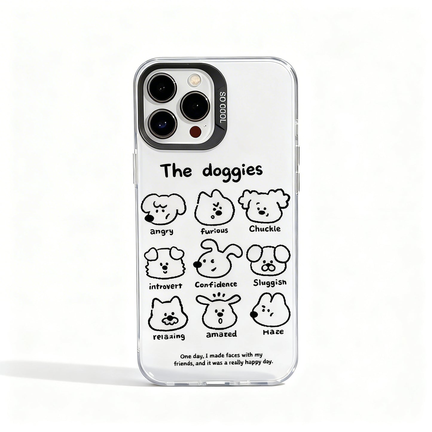 Cute Cartoon Dog Design Shockproof Phone Case for iPhone