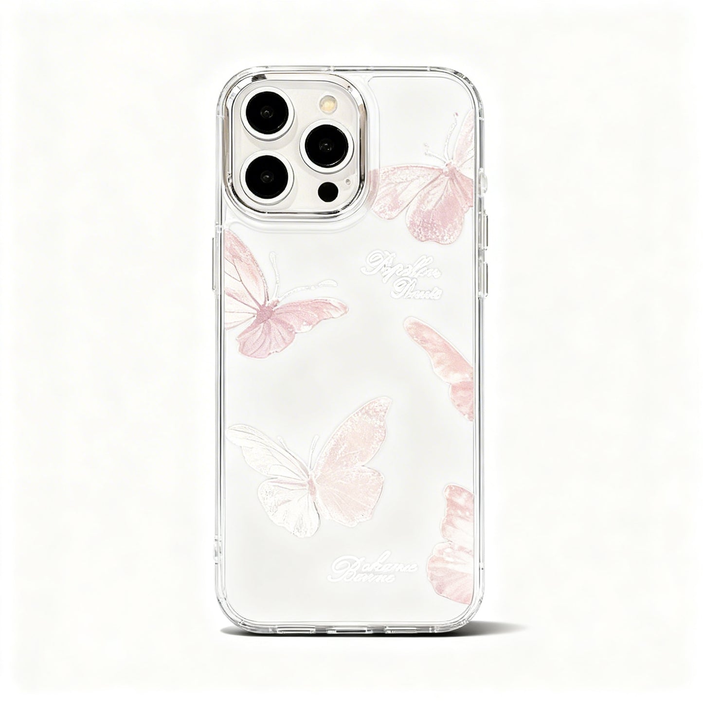 Glossy Butterfly Pendant Phone Case for iPhone