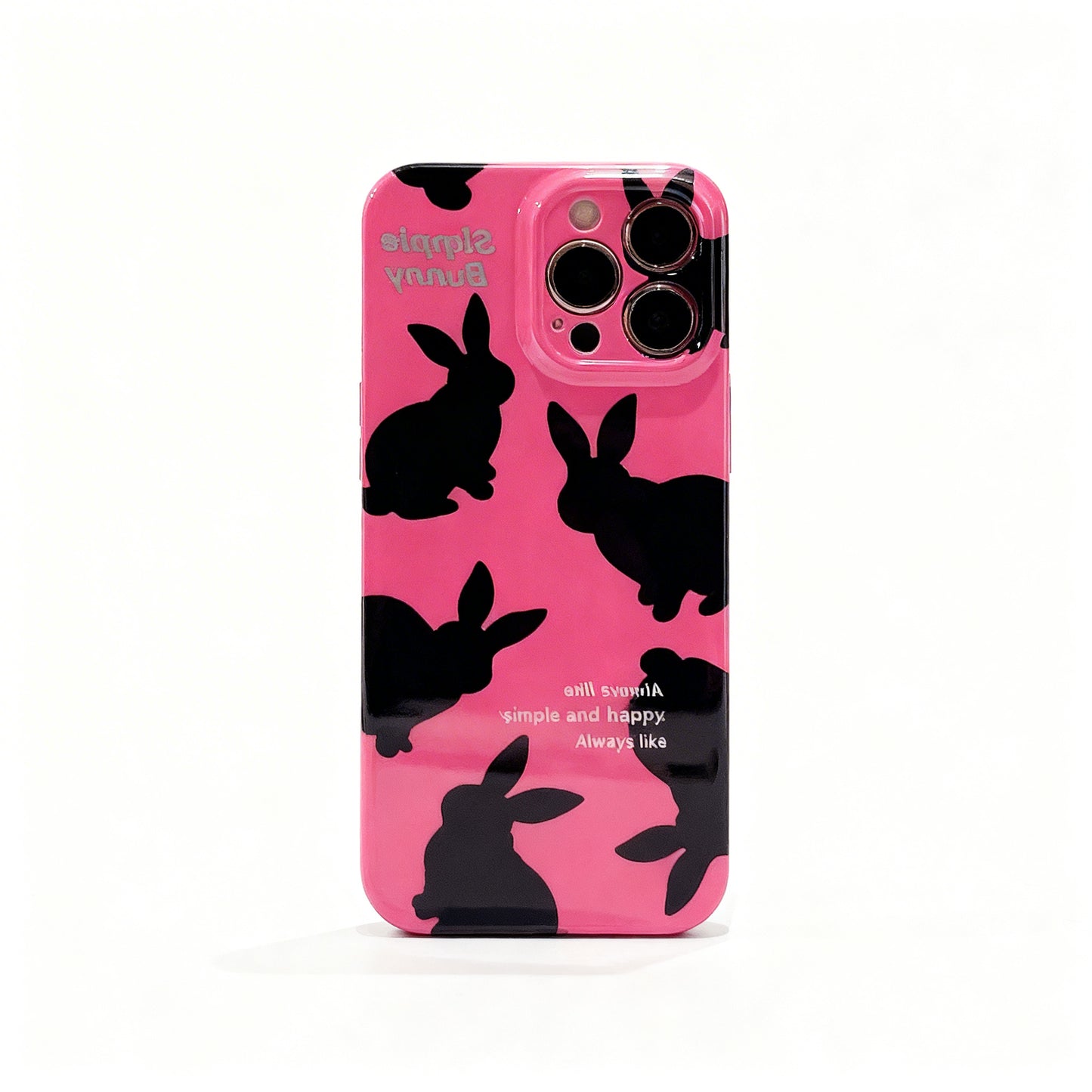 Glossy Clear Phone Case with Colorful Floral Design for iPhone