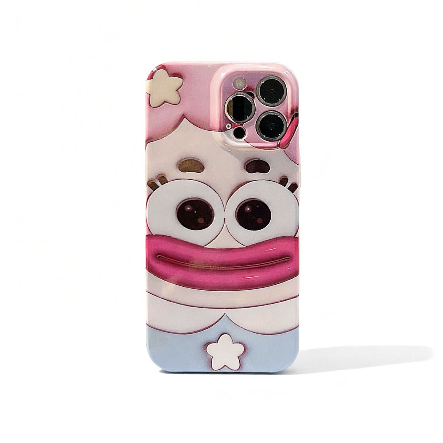 Glossy Clear Phone Case with Colorful Floral Design for iPhone