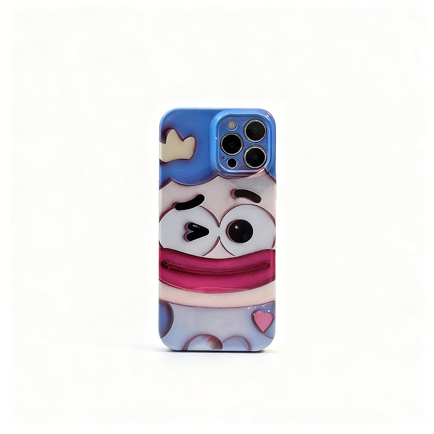 Glossy Clear Phone Case with Colorful Floral Design for iPhone