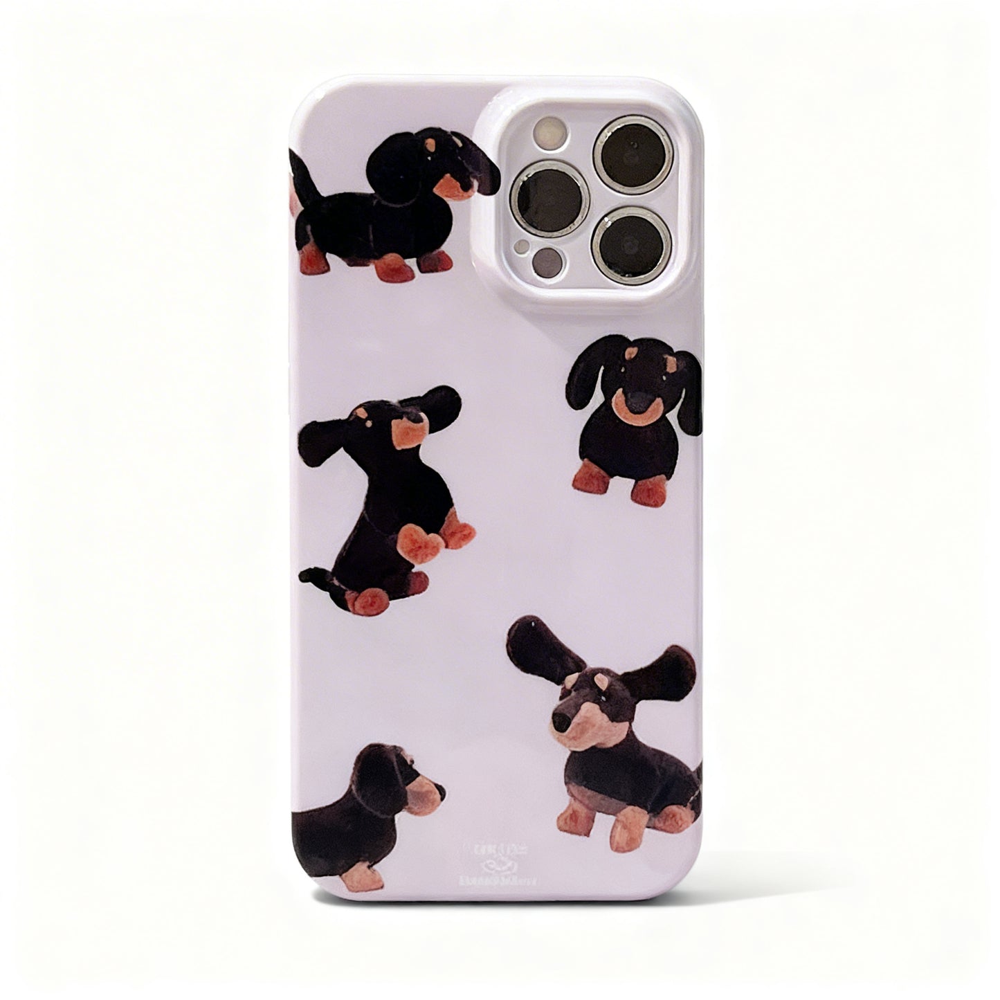Glossy Clear Phone Case with Colorful Floral Design for iPhone