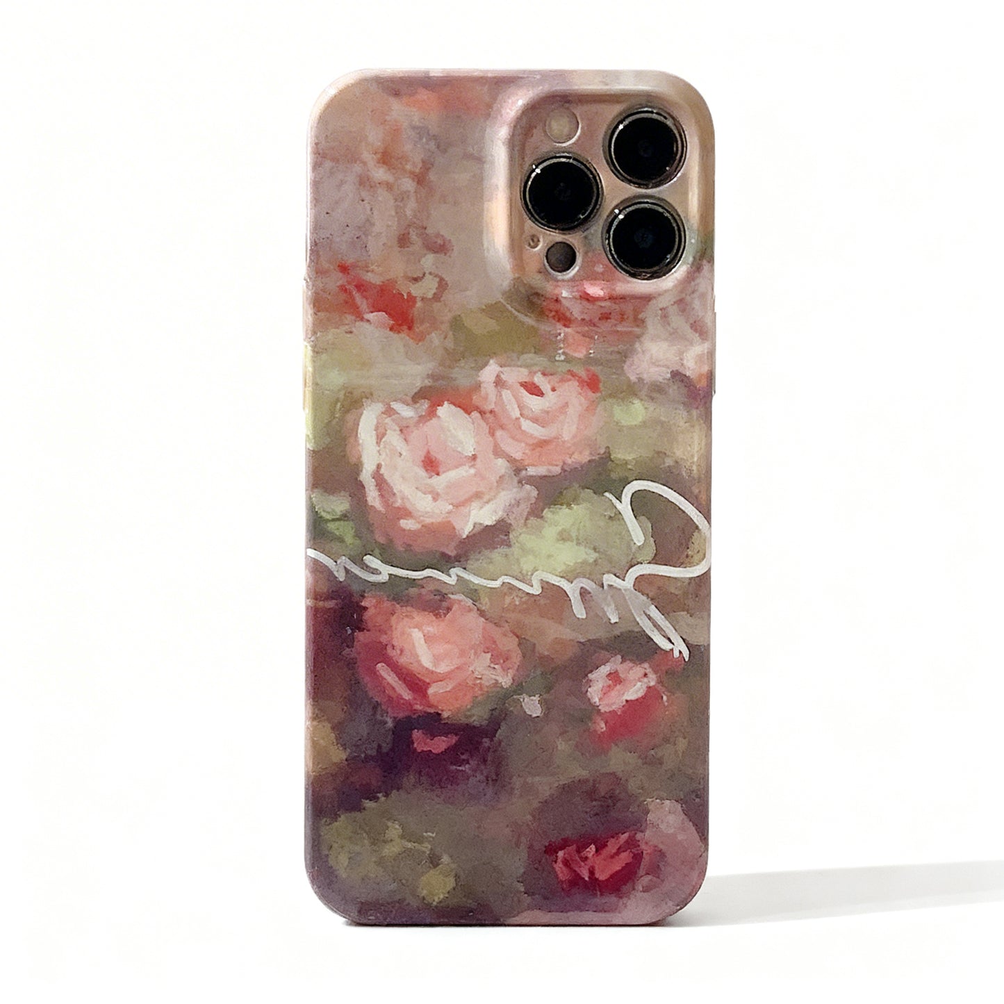Glossy Clear Phone Case with Colorful Floral Design for iPhone