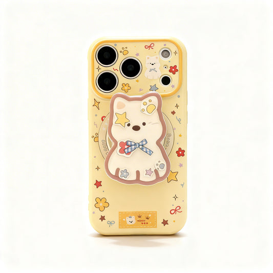 Cute Cream Dog Design Magnetic Phone Case for iPhone