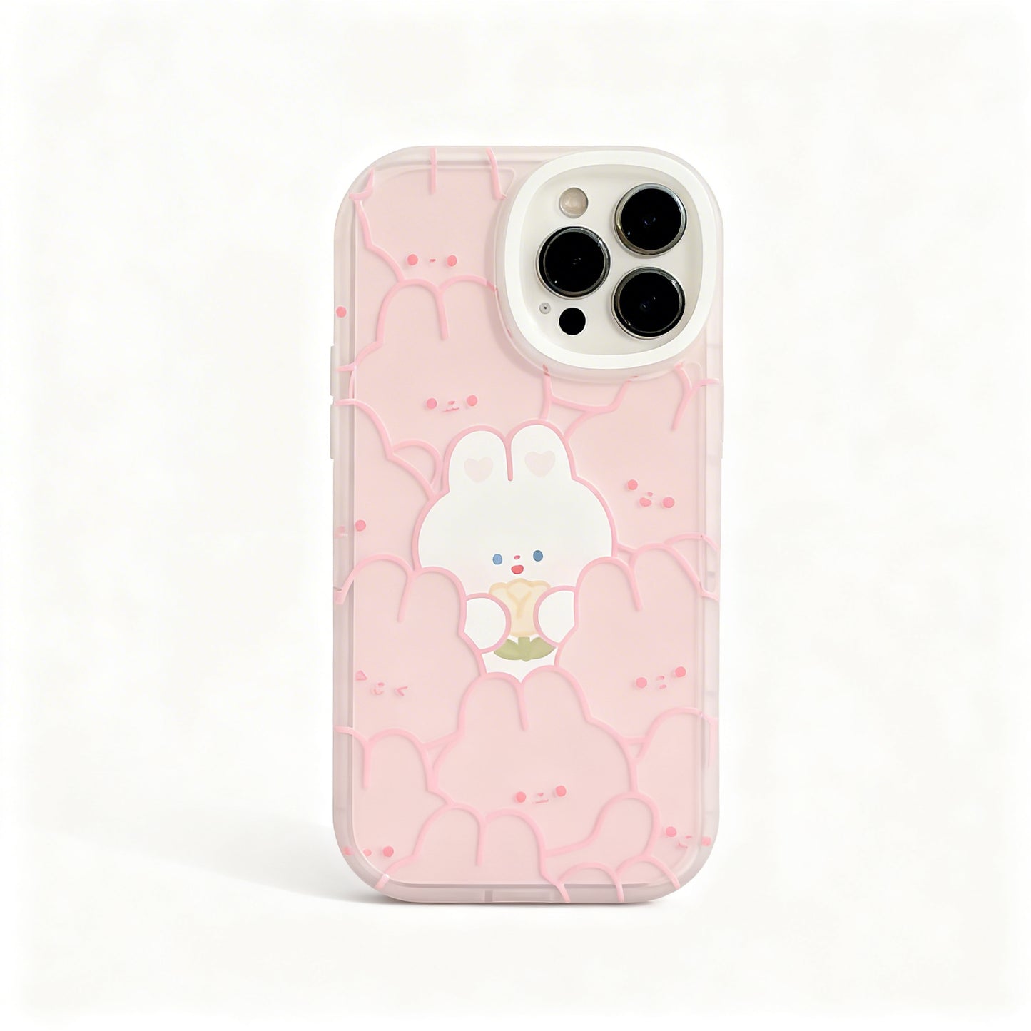 Pink Strawberry Floral Soft Phone Case for iPhone