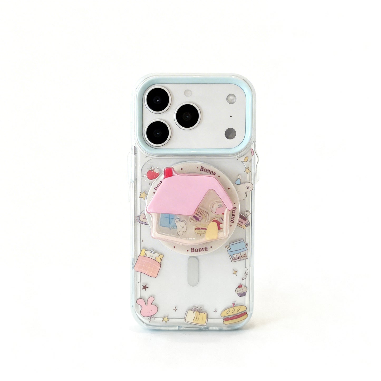 Cute Dog Design Clear Stand Phone Case for iPhone