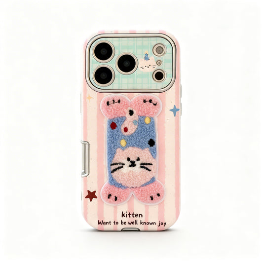 Cute Plush Cartoon Animal Phone Case for iPhone