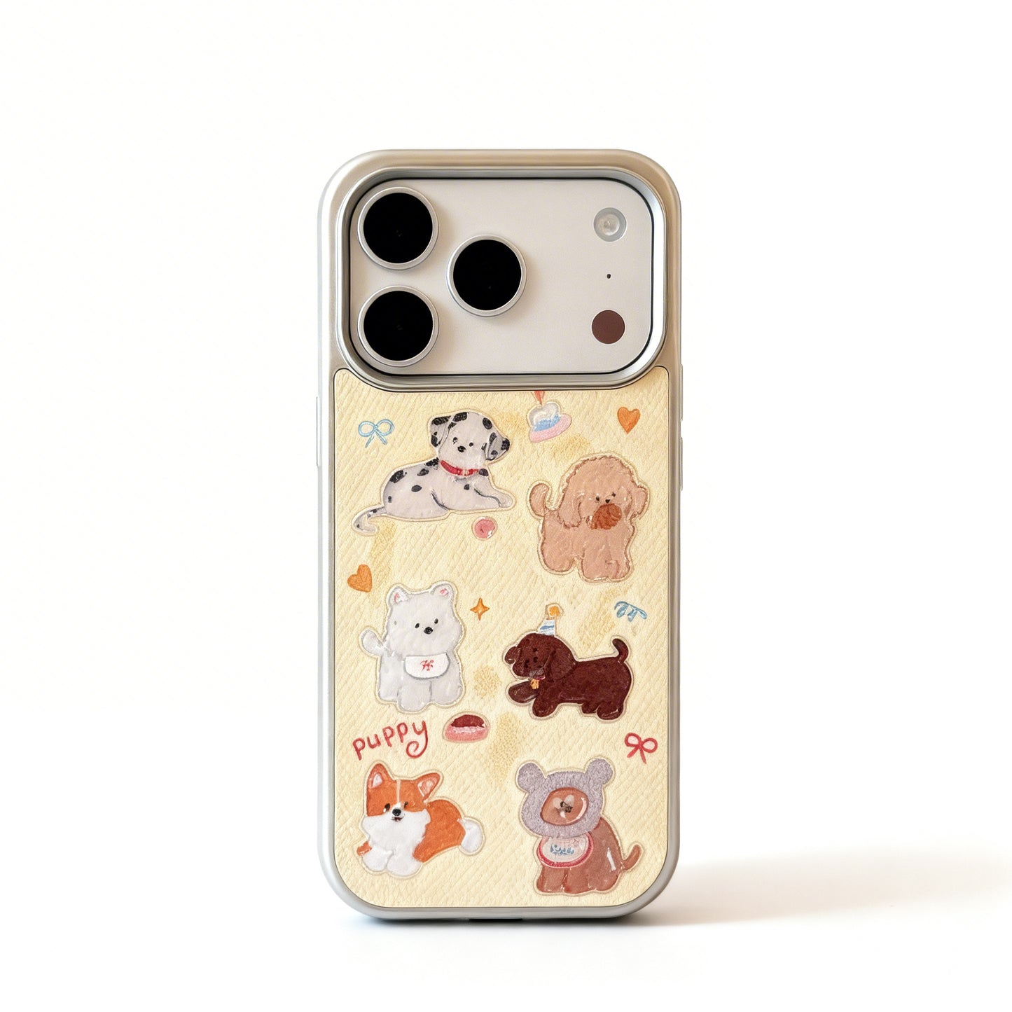 Cute Yellow Dog Magnetic Stand Phone Case for iPhone
