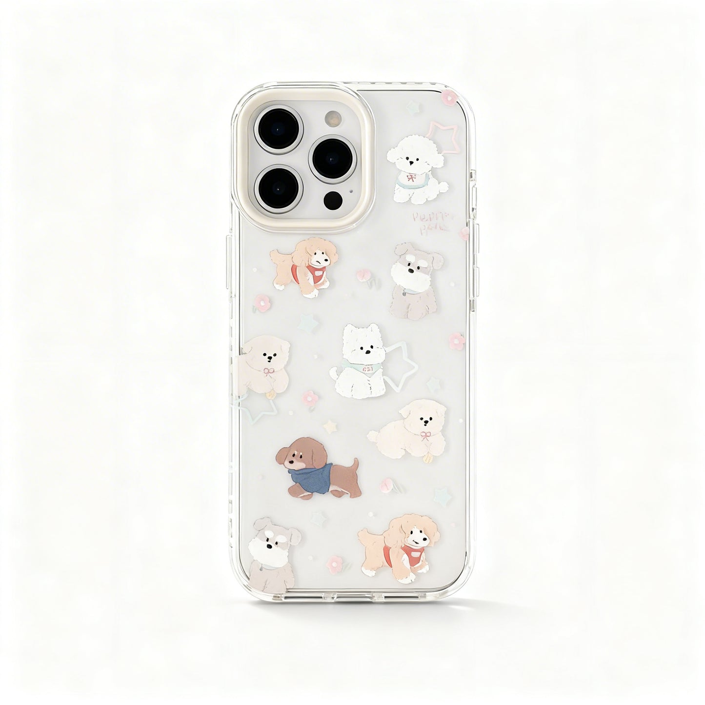 Cute Dog Design Clear Magnetic Phone Case for iPhone