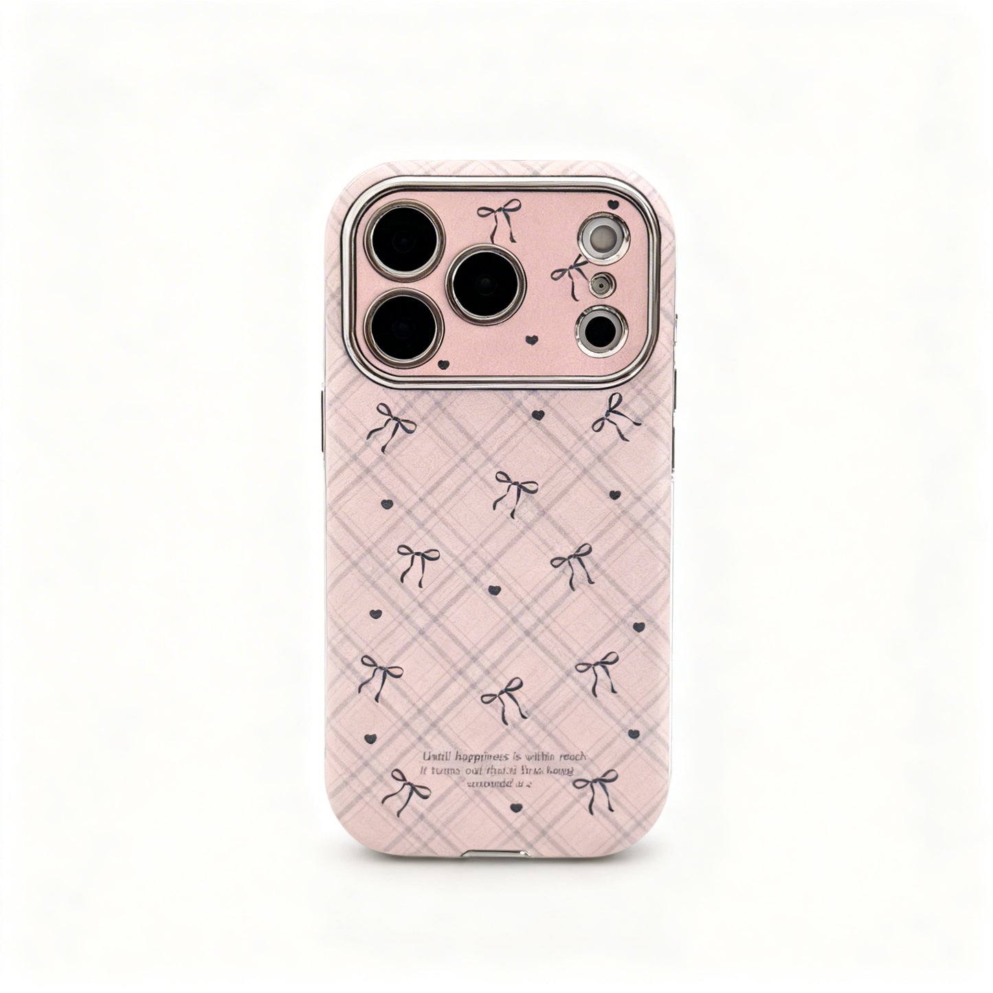 Vintage Plaid Bow Soft Phone Case for iPhone