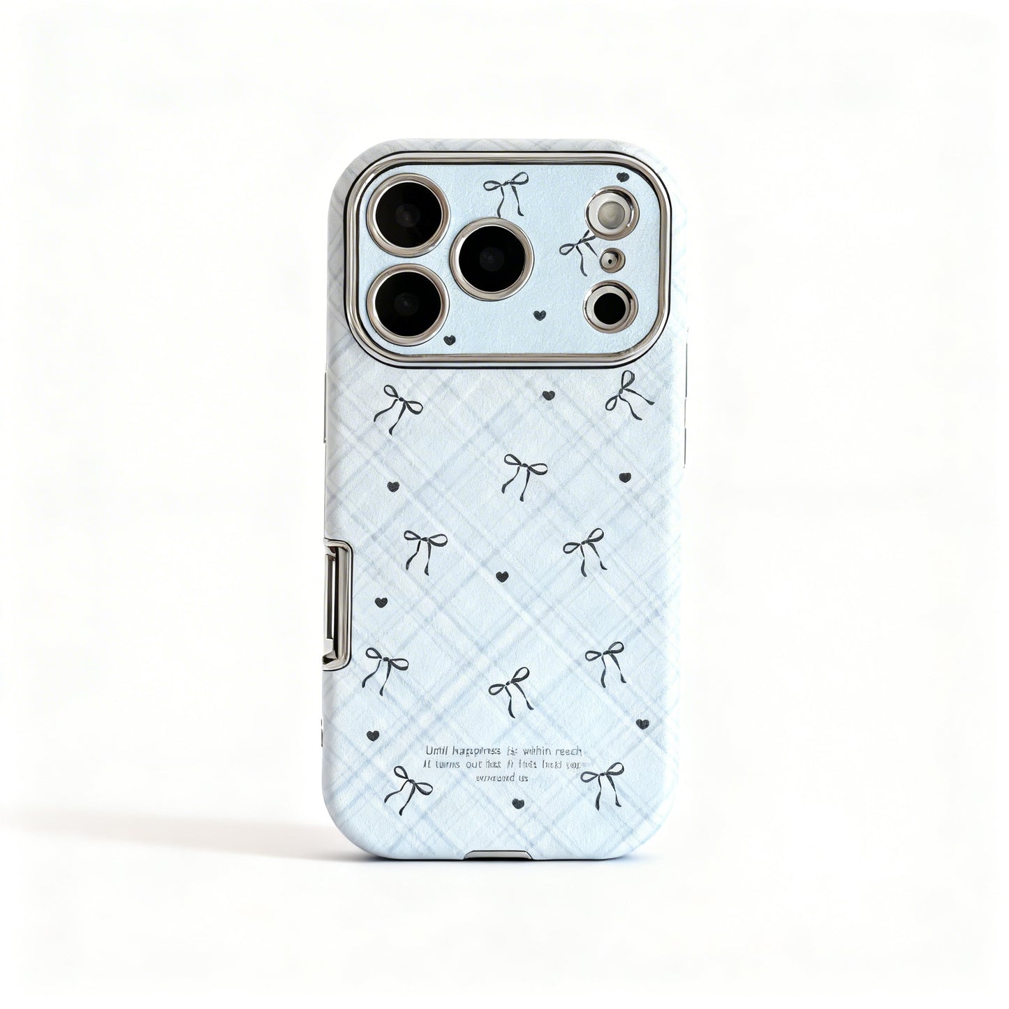 Vintage Plaid Bow Soft Phone Case for iPhone